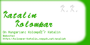 katalin kolompar business card